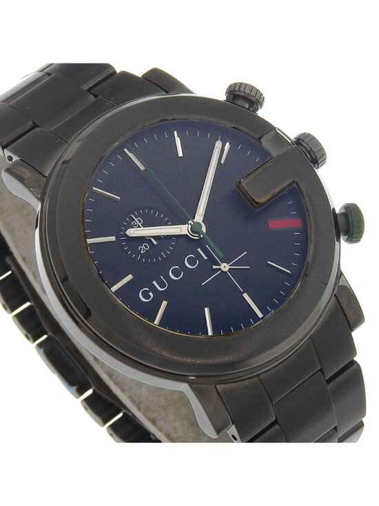 Gucci Chrono Stainless Steel Black Quartz Chronograph Dial Watch main image 8